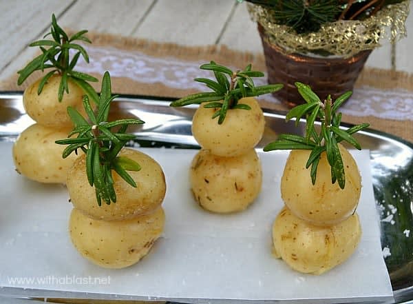Garlic Potato Christmas Trees