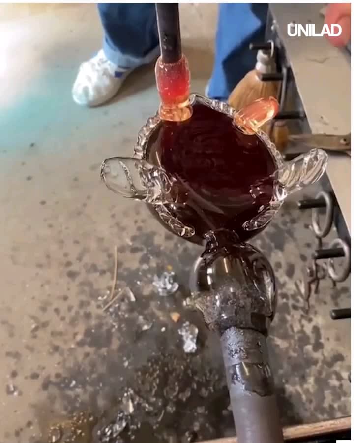 The art of glass-blowing.
