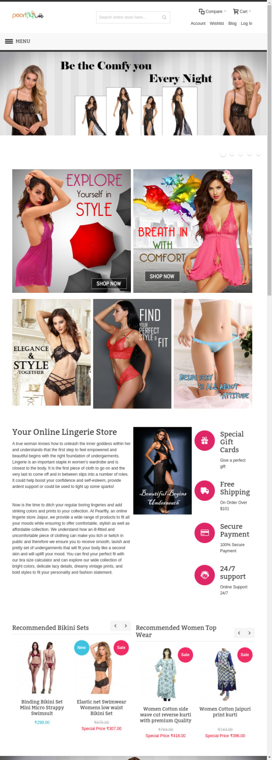 India's fastest growing online lingerie store