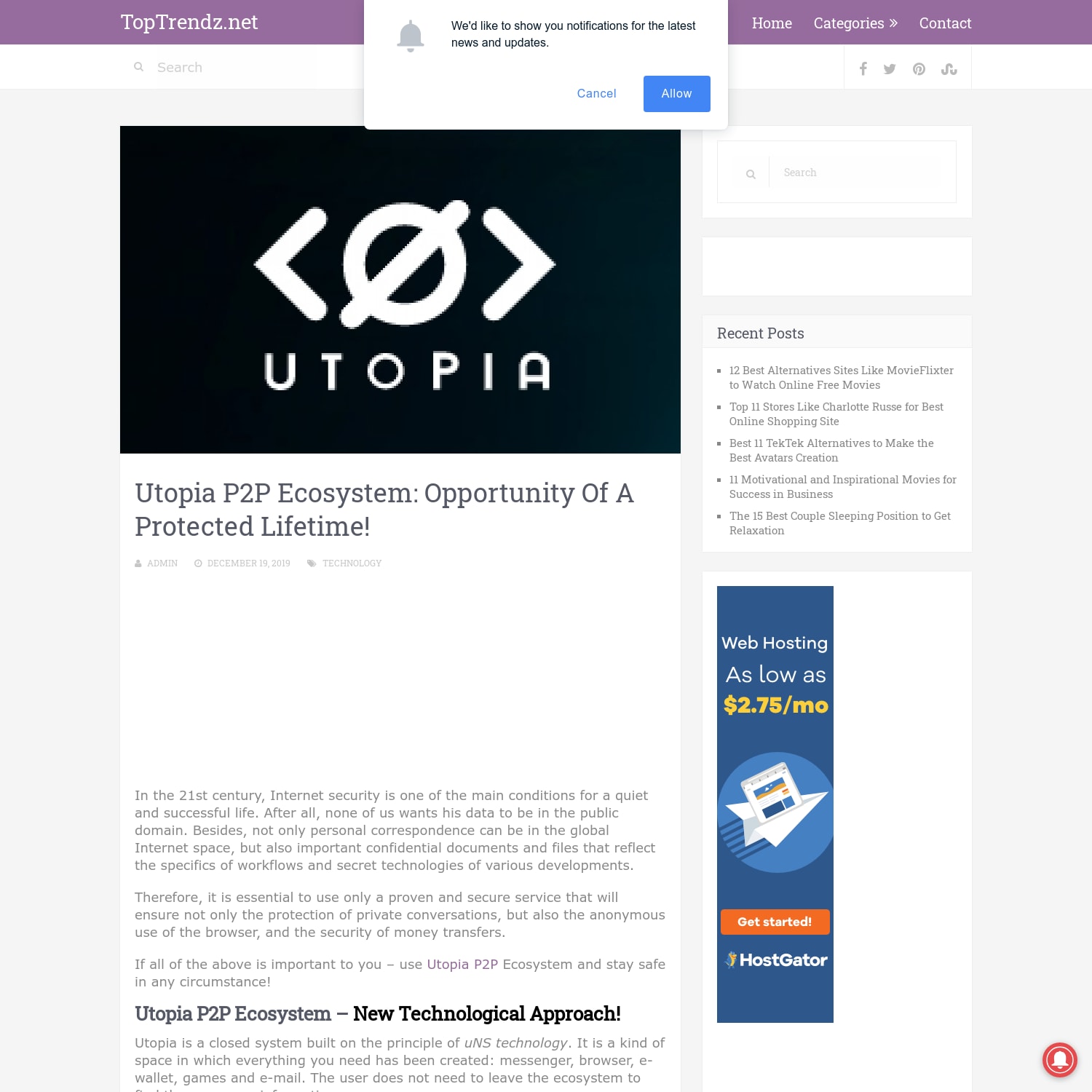 Utopia P2P Ecosystem: Opportunity Of A Protected Lifetime!