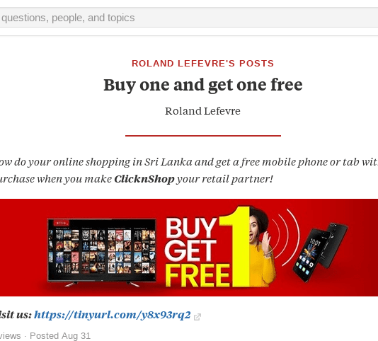 Buy one and get one free