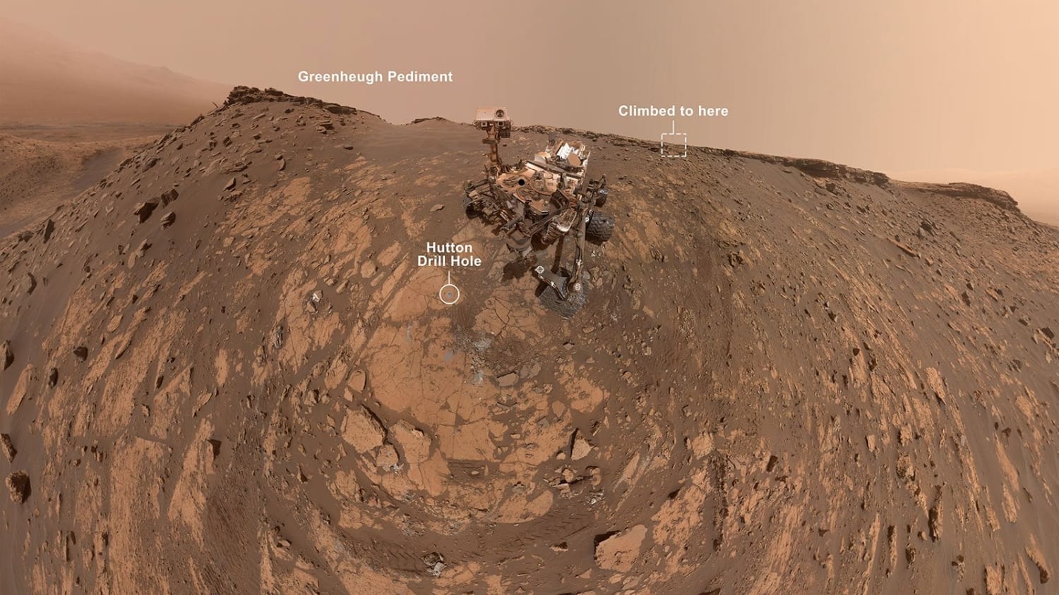 NASA's Curiosity Mars Rover Takes a New Selfie Before Record Climb