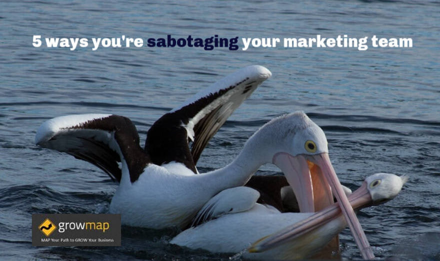 5 Ways You're Sabotaging Your Marketing Team