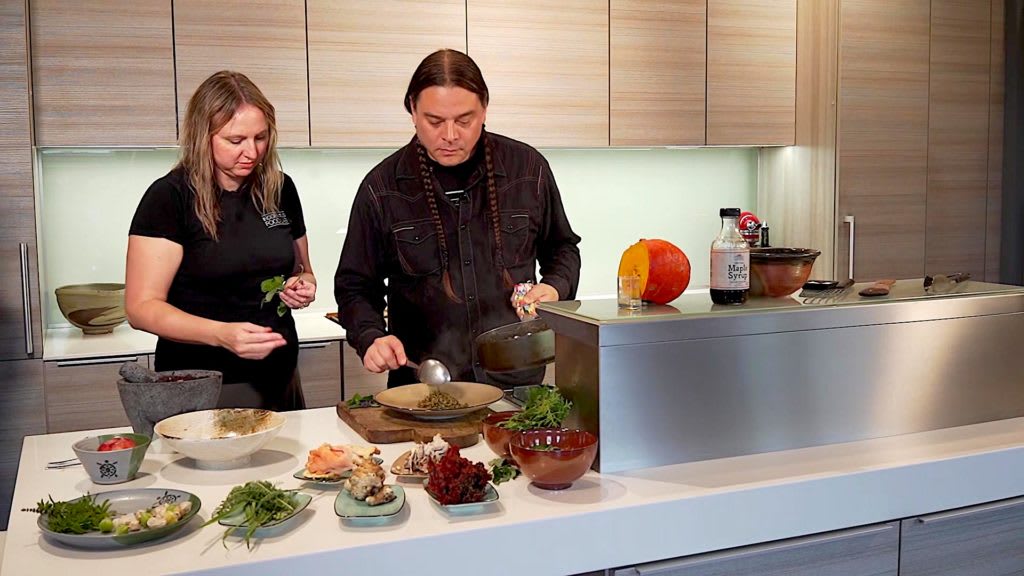 Traditional Native foods are the key ingredient in the Sioux Chef's healthy cooking
