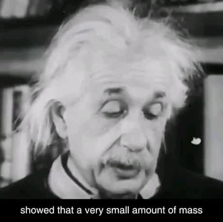 Albert Einstein explaining E=mc2