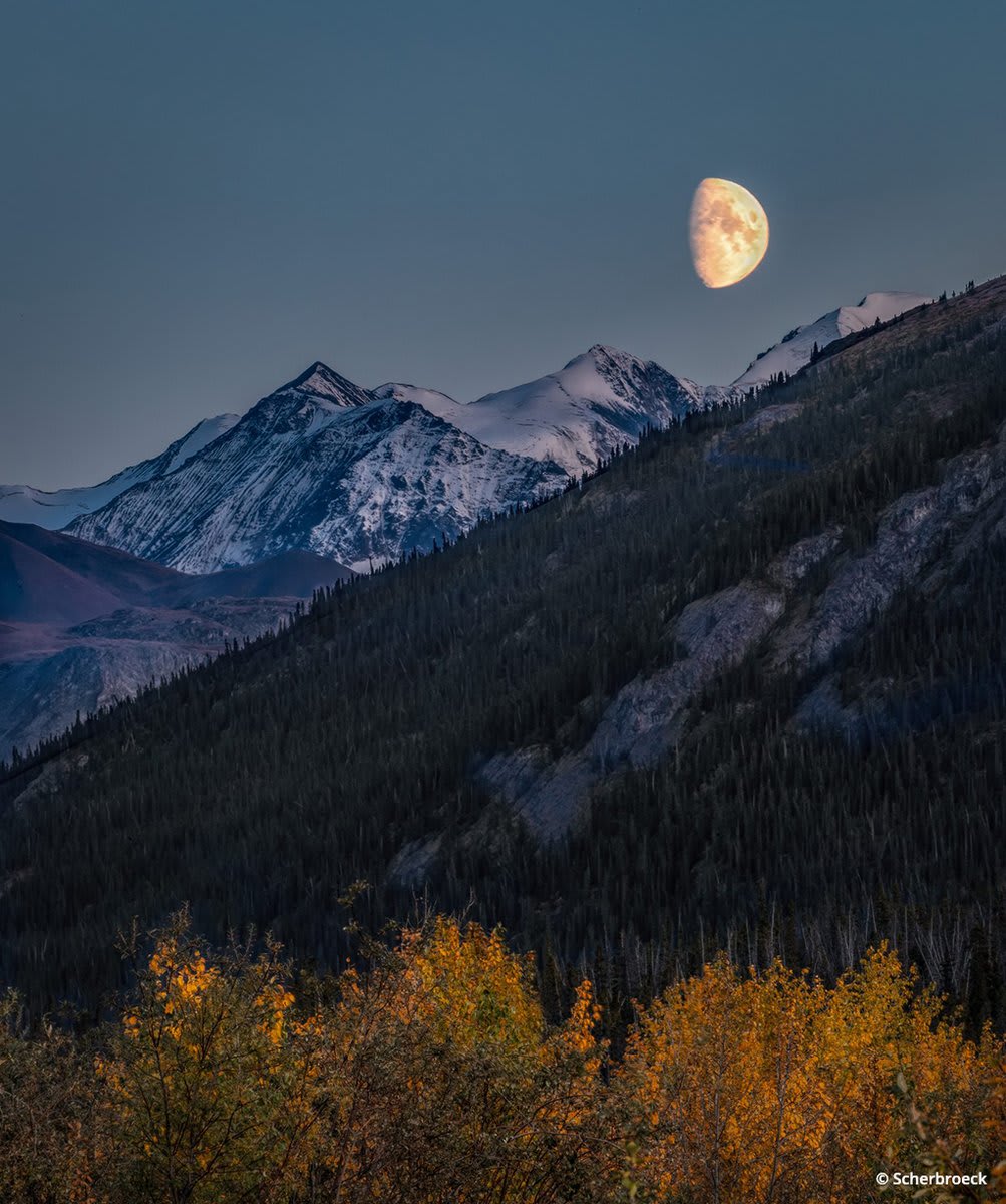 Photo Of The Day: “Half Moon Rising” by Scherbroeck. Location: Kluane ...
