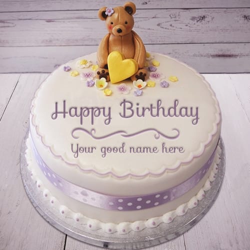 Birthday Cake Teddy Bear With Name