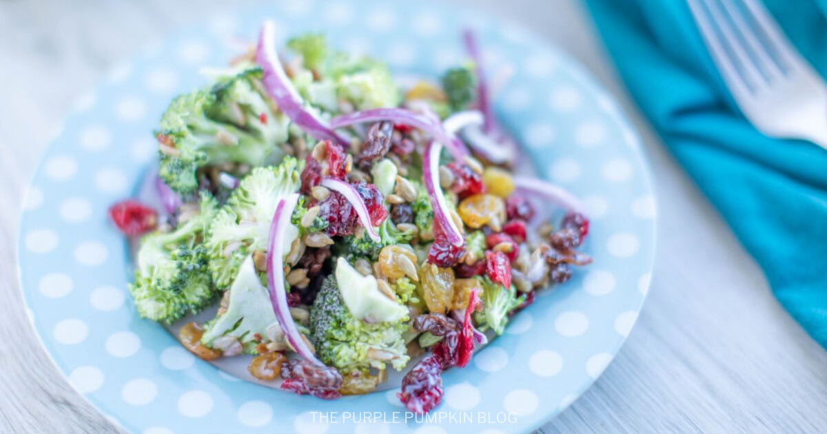 Loaded Broccoli and Bacon Salad with Cranberries & Sunflower Seeds
