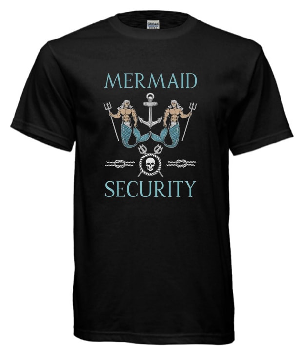 Mermaid Security cool T-shirts