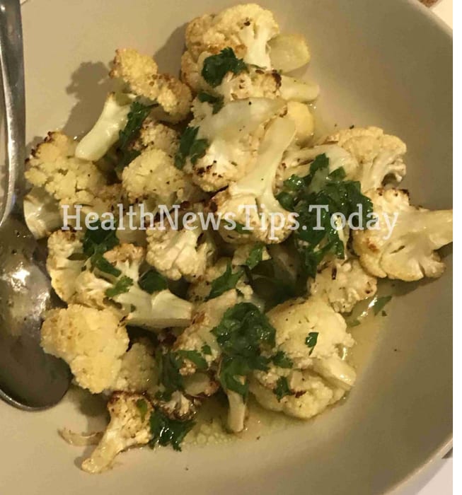 Roasted Cauliflower in Lemon & Garlic