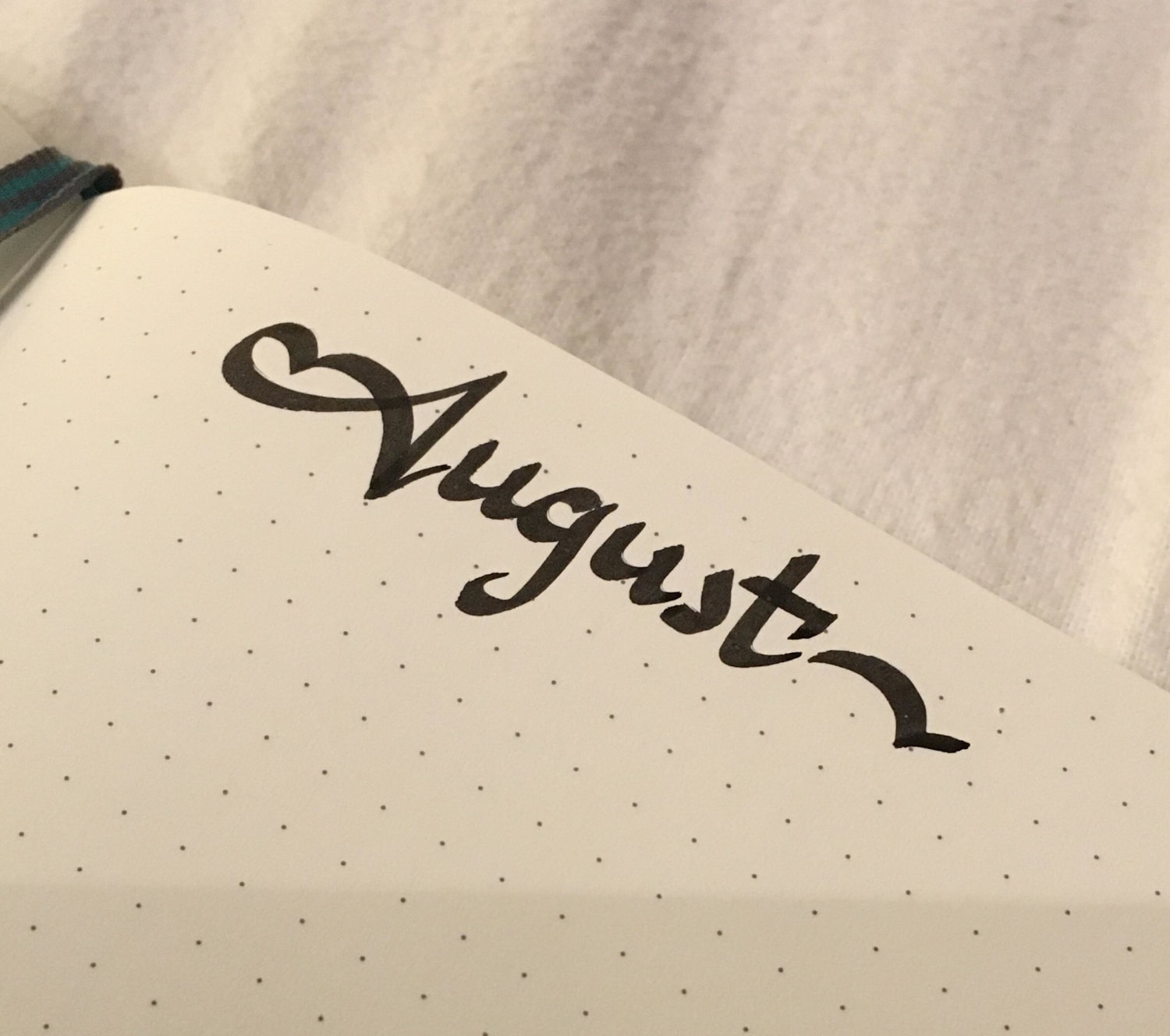 I wrote the Word August at 5am