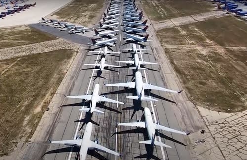 WATCH: Stunning Aerial Footage of Over 400 Airliners Mothballed in the Mojave