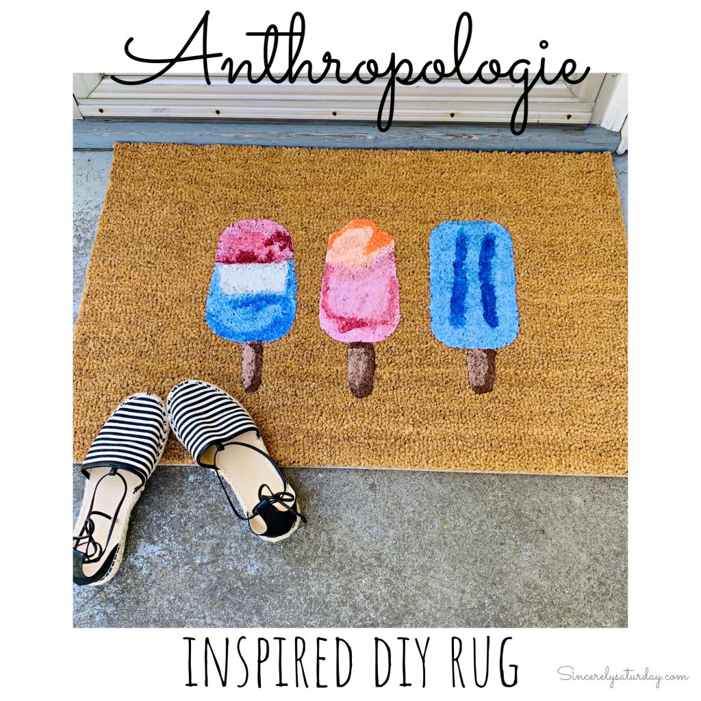 Anthropologie inspired DIY rug