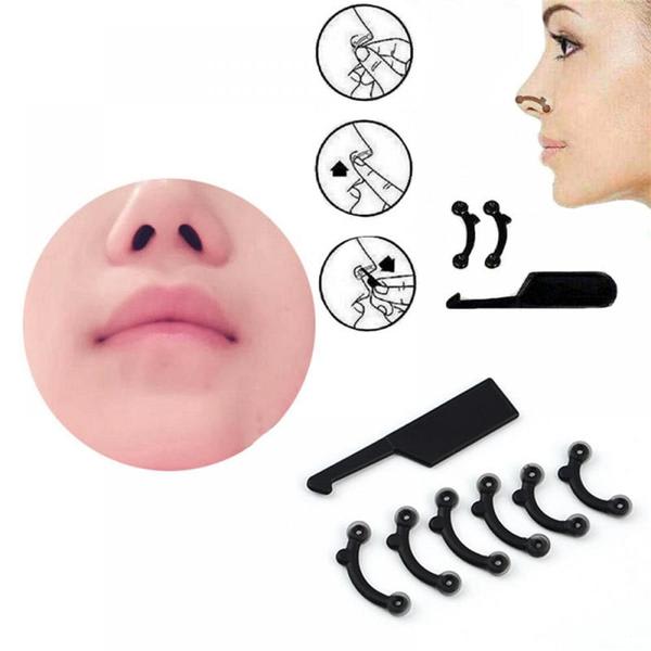 6Pcs/Set Beauty Nose Up Lifting Bridge Shaper Massage Tool No Pain Nose Shaping Clip Clipper Women Girl Massager 3 Size