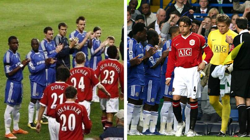 When Sir Alex Ferguson Made Chelsea Give This Starting XI A Guard Of Honour At Stamford Bridge