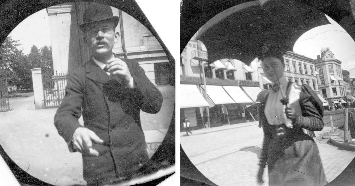 Young Student Secretly Photographs People with Hidden Spy Cam in the 1890s