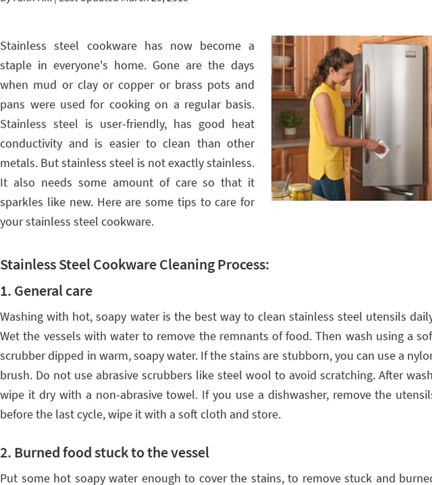 How to Clean & Care for Stainless Steel Cookware - Best Home Improvements Products Reviews