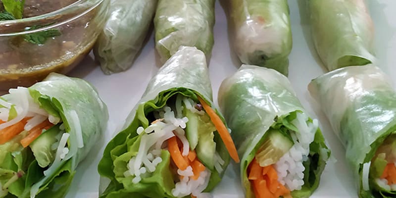 Fresh Vegan Vegetable Spring Rolls