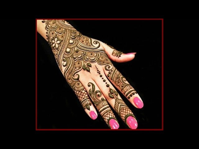 simple mehndi designs for left hand palm/special edition