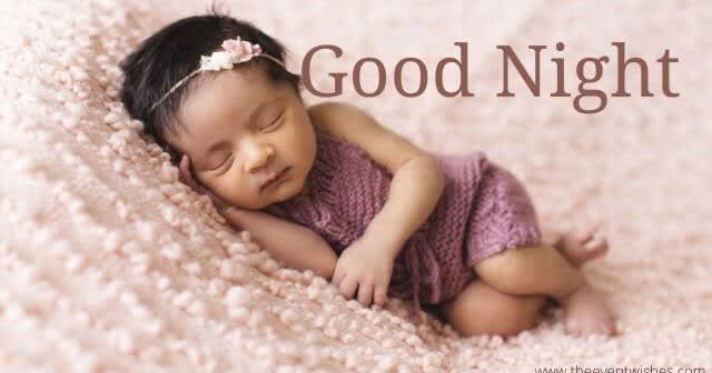 good night images with cute babies