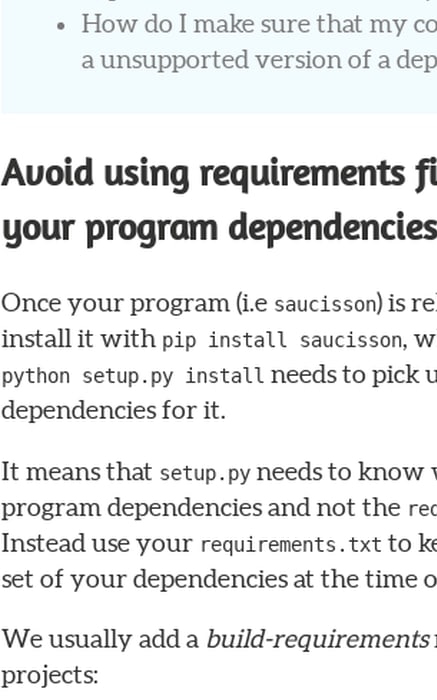 Handling Python Project dependencies // Service de nuages //