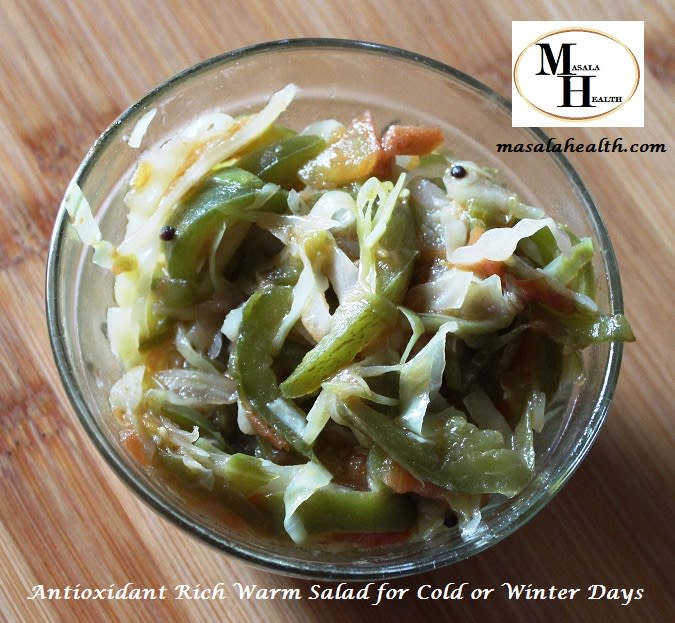 Antioxidant Rich Warm Salad for Cold or Winter Days