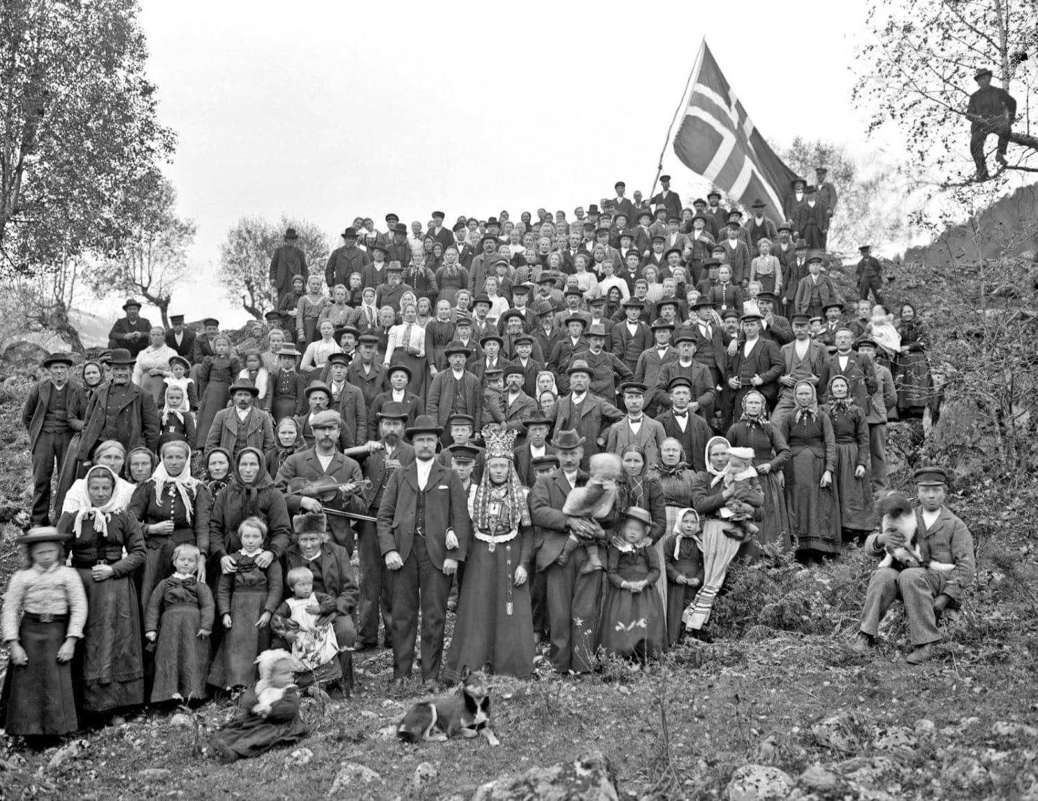 Norwegian wedding. Vestland, Norway, 1897.