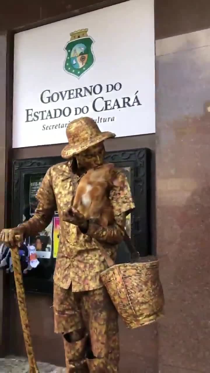 This dog does street performances with its owner