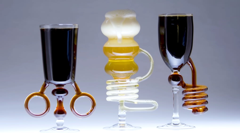 Scientific Glass Blower Shows How He Uses His Specialized Skills to Create Unique Beer Glasses