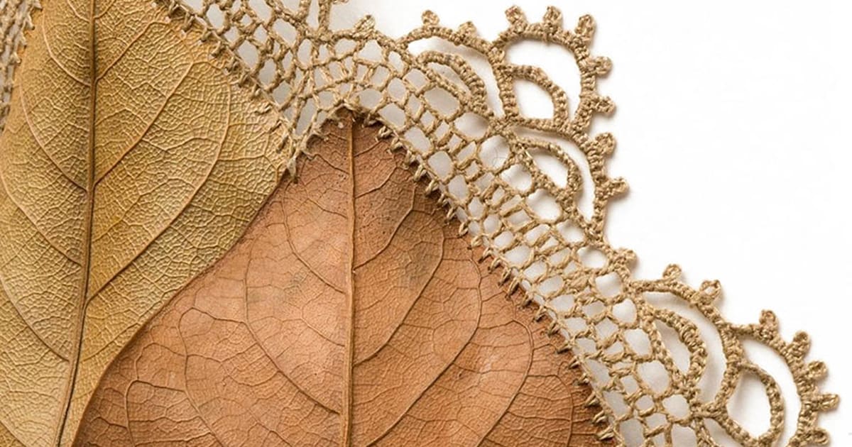 Crocheter Uses Her Skills To Turn Dried Leaves Into Works Of Art (30 Pics)