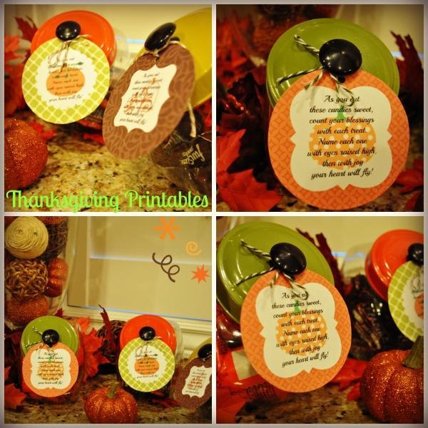 Thanksgiving treat gift tags - Craft