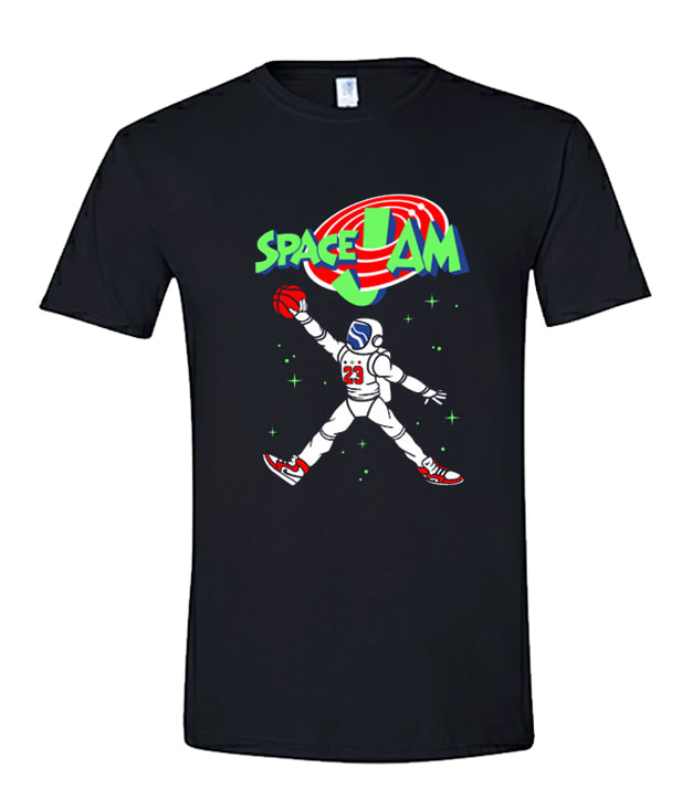 Space Jam Black unisex T Shirt