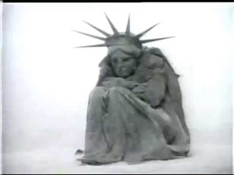 (1998) A NY Cares ad for their annual coat drive showing the Statue of Liberty shivering in the cold. This creeped me out as a kid.
