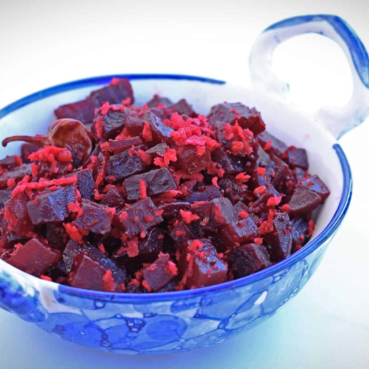 Beetroot Curry | Beetroot Poriyal with Coconut