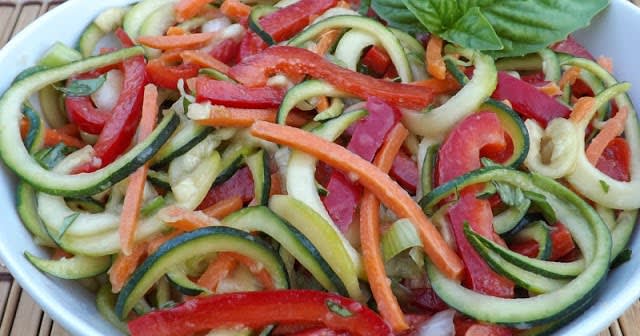 Asian Zucchini Noodle Salad #FoodBloggerLove