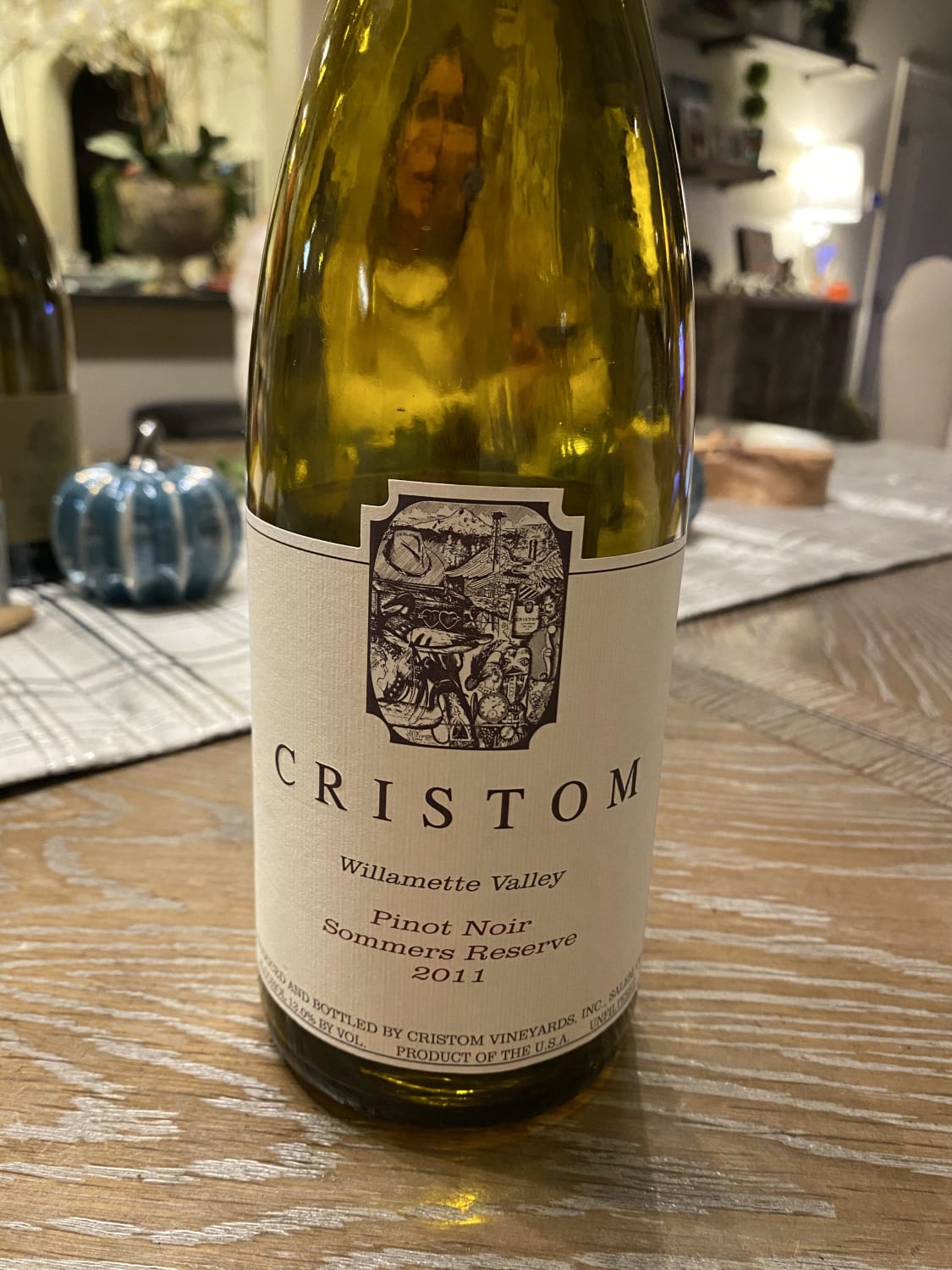 Pulled this out of the cellar tonight for my fifth anniversary with my wife- 2011 Christom Sommer Reserve Pinot