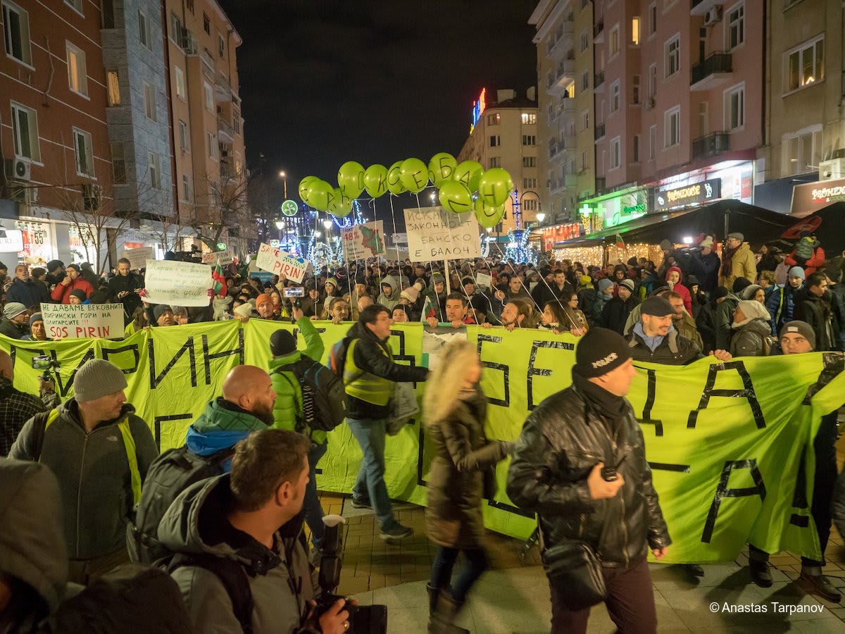 Thousands of people in Bulgaria protested against a new danger to WorldHeritage site, home to bears, chamois, wolves & centuries-old pine forests. Help us