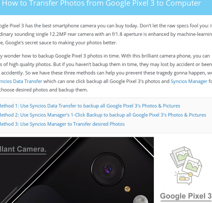 How to Transfer Photos from Google Pixel 3 to Computer