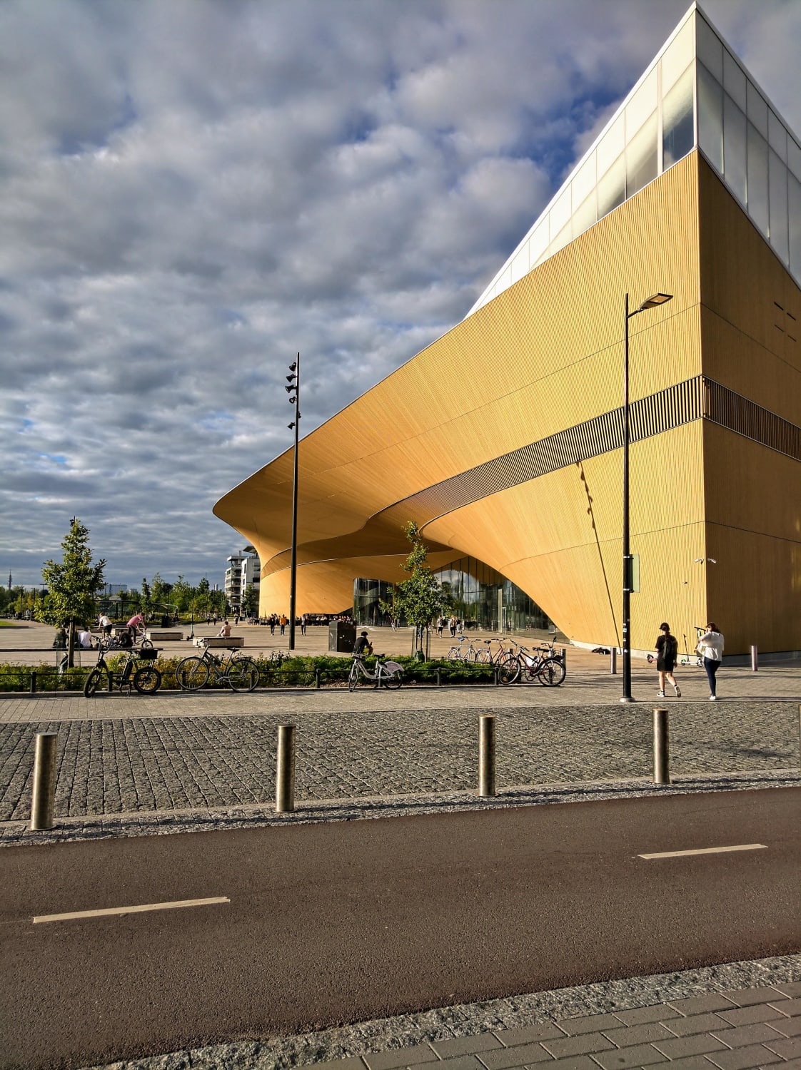 The visor of Oodi, The New Central Library in Helsinki, Finland