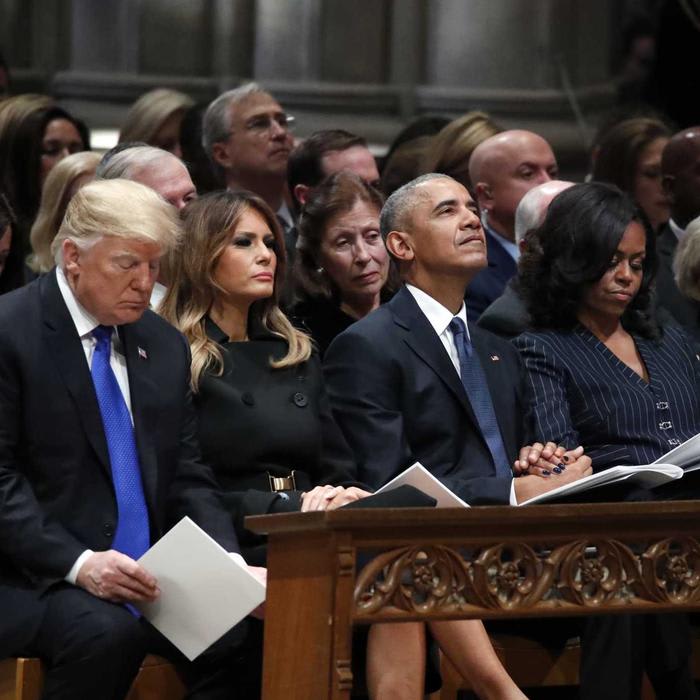 Awkward presidential pew greetings, and other memorable moments from George H.W. Bush's state funeral