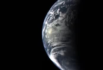 Earth Departure Movie from MESSENGER spacecraft in 2005. Comprising 358 frames taken over 24 hours, the movie follows Earth through one complete rotation.