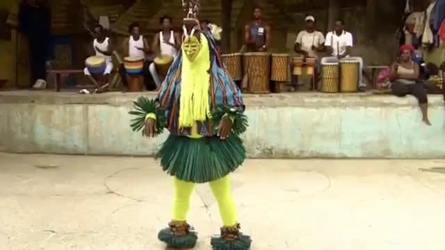 The Zaouli dance of the Guro people of central Ivory Coast.