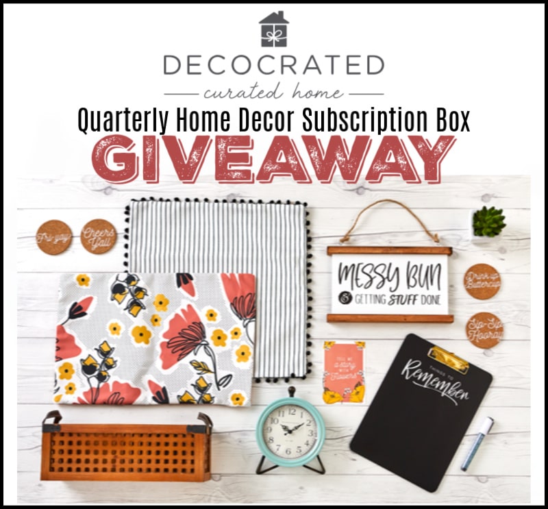 Welcome to the Decocrated Quarterly Home Decor Subscription Box Giveaway!