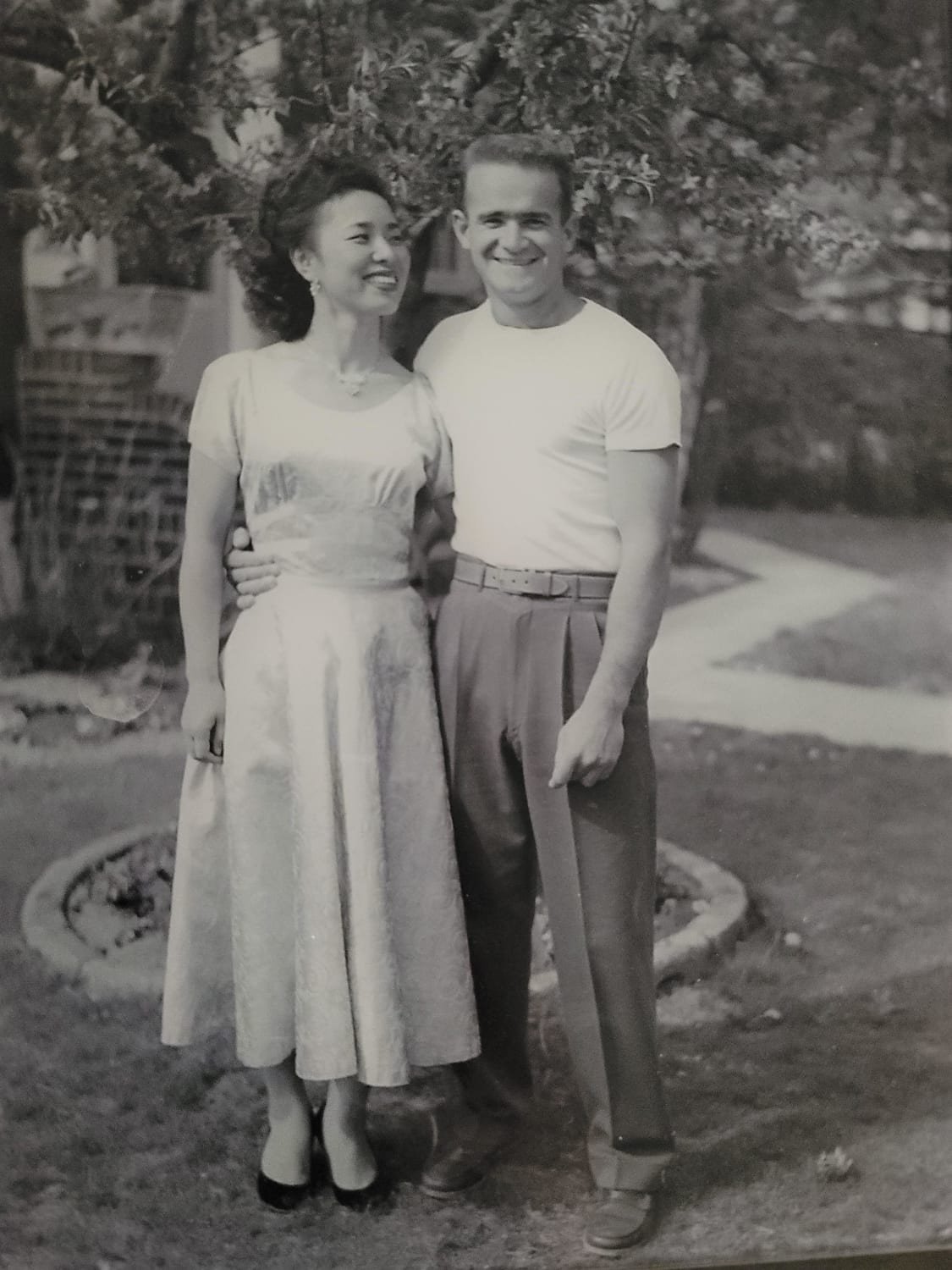 Grandparents circa mid to late 1950's. Met in the Korean War. Grandma was a Japanese/English translator. Grandpa is Italian/American and was a soldier in the Army. Married 62 years