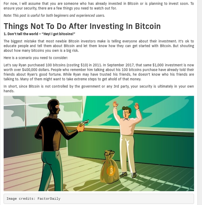 What Not To Do After Investing In Bitcoin & Other Cryptos