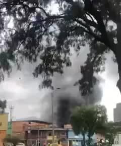 Fire in wax factory. 2021-02-18, Bogota