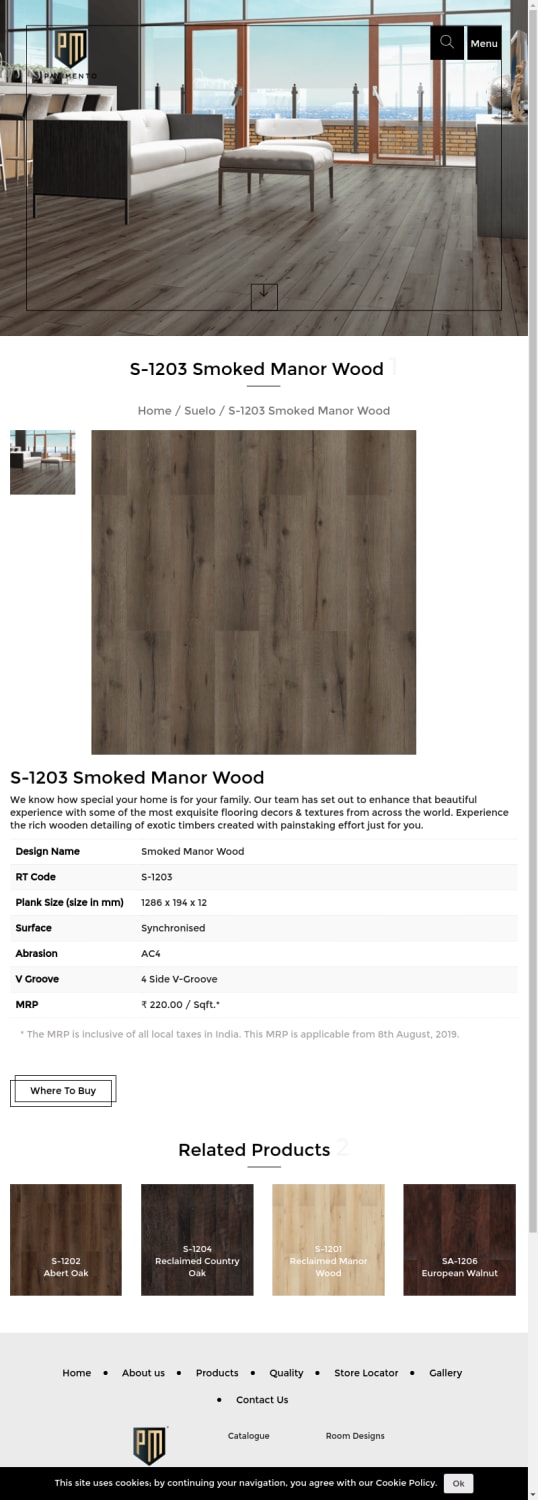 S-1203 Smoked Manor Wood