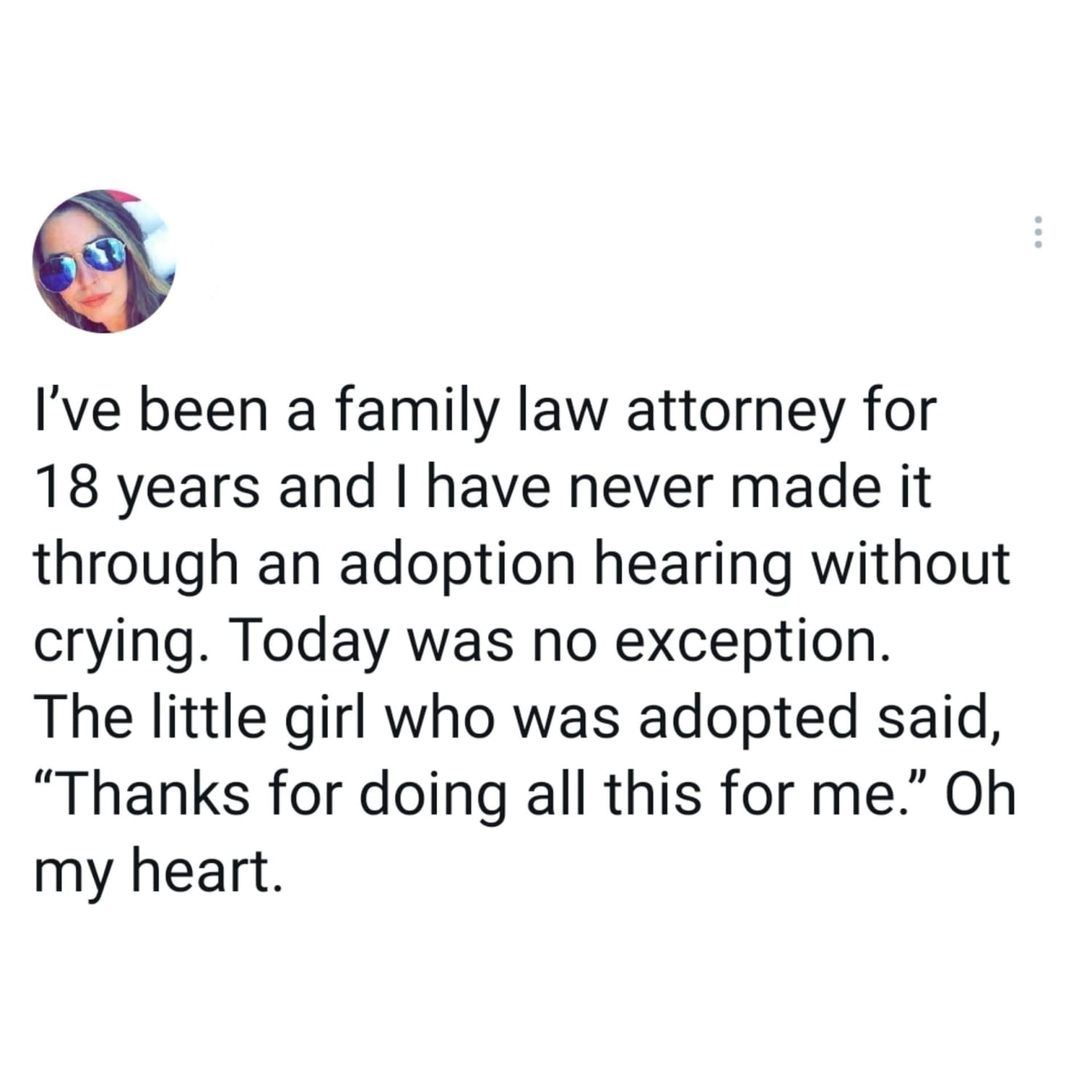 Little girl thanking her family attorney for helping in the process of her adoption