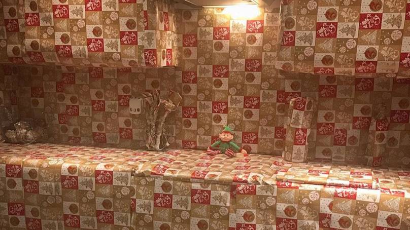 Woman Threatening To Divorce Her Husband After He Covered Kitchen In Christmas Wrapping Paper