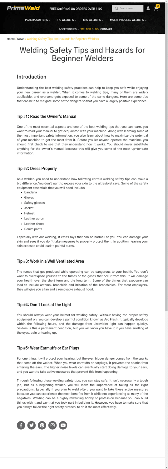 Welding Safety Tips and Hazards for Beginner Welders